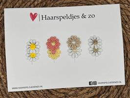 Haarspeldje antislip - babys - kinderen - meisjes - setje 7 - mix bloemetjes