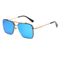 Gradient Sunglasses for Men - Metal Large Frame Luxury Sun Glasses UV400