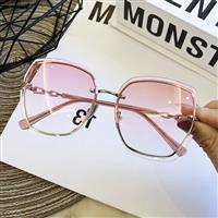 Rimless Square Sunglasses for Women - Vintage Glasses Shades Eyewear