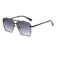 Gradient Sunglasses for Men - Metal Large Frame Luxury Sun Glasses UV400