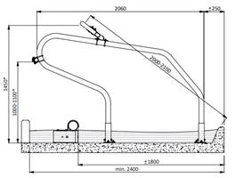 Ligbox Spinder Delta-DS 206  voor grootvee