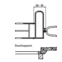 Doorstapbeugel voor afscheidingshek 79cm