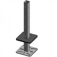 Opbouw standpaal vierkant 80 x 80 mm x 160 cm – 30 x 30 mm