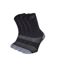 DUBBELPAK-BOSTON-ENKEL HOOG- HARDLOOPSOKKEN-ANTIBACTERIEEL-ZWART L (42-44)