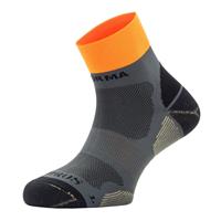 HAMBURGO-LOOPSOKKEN-BACTERIEVRIJ-GRIJS/ORANJE S(36-38)