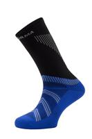 LONDRES-HARDLOOPSOKKEN-MEDIUM COMPRESSIE-KUIT SUPPORT-ANTIBACTERIËEL-ZWARRT/BLAUW XL (45-47)