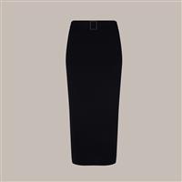Windsor Merino Full Milano Knitted Pencil Skirt in Navy Maat: 40
