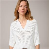 Windsor gehaakt polo wit Maat: 36