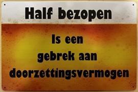 Half bezopen reclamebord