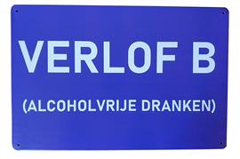 Verlof B reclamebord