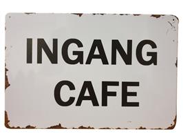 Ingang cafe reclamebord