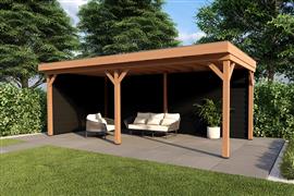 Overkapping Smooth Serie 2 Douglas 800 x 400 cm - fijnbezaagd
