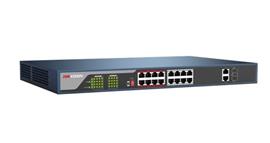 Hikvision DS-3E0318P-E 16 PoE poorten, 250meter PoE bereik