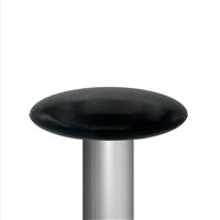 Mastknop plat zwart