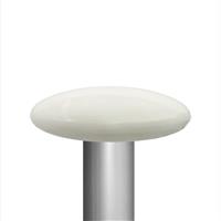 Mastknop plat wit
