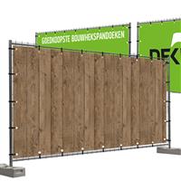 Bouwhekdoeken planken bruin 335x174 cm