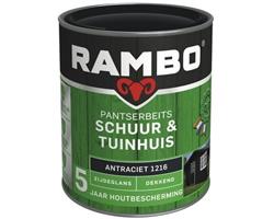 Rambo Pantserbeits Schuur & Tuinhuis Transparant Zijdeglans - Berkengrijs 1214 - 0,75 liter