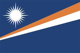 Tafelvlag Marshalleilanden 10x15 cm