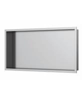 Inbouwnis Luca Sanitair 60x30x6,5cm RVS Geborsteld Nikkel