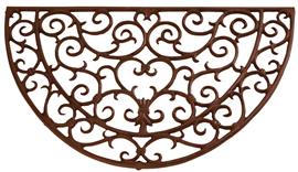 Deurmat halfrond, sierlijk, gietijzer LH37
