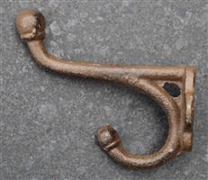 Kapstokhaak dubbele haak, bruin KH216