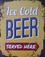 Tekstbord: Ice cold BEER served here TB510