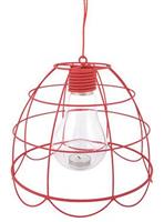Hanglamp, lantaarn industrieel, rood, waxinelichthouder WL47R