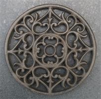 Onderzetter, treefje rond 19 cm. sierlijk, gietijzer OG130