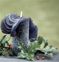 Krulkaarsen, Bika kaarsen, set van 3, zwart 333100