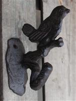 Kapstokhaak Vogel op Tak, Gietijzer LH273