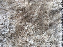 Modern hoogpolig vloerkleed Beige / 170x240cm