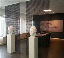 Witte Zuil op maat Johnson (Puuur) 40 x 40 x 100 cm / Mat / MDF