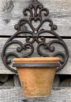 Bloempothouder Franse Lelie voor aan de muur, gietijzer BPH120