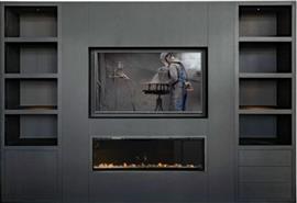Cinewall met haard 335x230x40cm