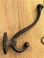 Kapstokhaak, Dubbele haak, Bruin KH726B