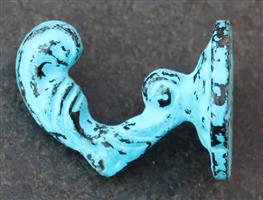 Kapstokhaak antiek blauw   KH637