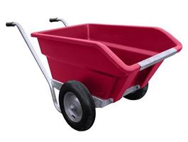 Tweewielige kantelbare roze kruiwagen 255 ltr.