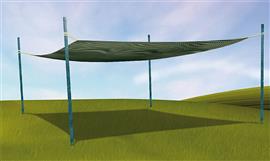 Schaduwnet 6,0 x 4,0 m