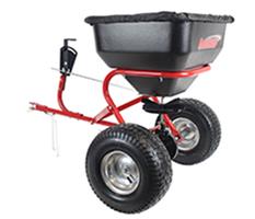 Getrokken zoutstrooier en kunstmeststrooier 60 kg met frontstang
