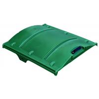 Schuifdeksel tbv halfpipe voerwagen 230 liter groen