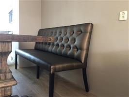 Eetkamerbank met knopen 103cm x 215cm