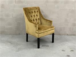 Klassieke velours eetkamerstoel