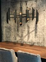 Hanglamp met metalen pijpen Ovaal