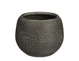 Keramieke pot - Croco print - antraciet -