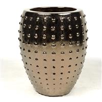Goud brons -  stoere noppen pot - 67cm - keramiek -