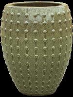 Groen - stoere noppen pot - 55cm - keramiek