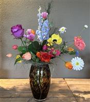 Plukboeket - Kunstbloemen - Zijden Bloemen Boeket - Kunstboeket - Veldboeket - Plukboeket - Multicol