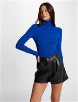 Long-sleeved jumper with turtleneck 202- Mentos  Blue