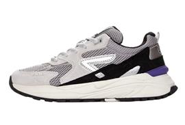 HUB Grid Dames Sneaker Grijs Zwart