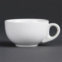 Cappuccinokop en schotel
